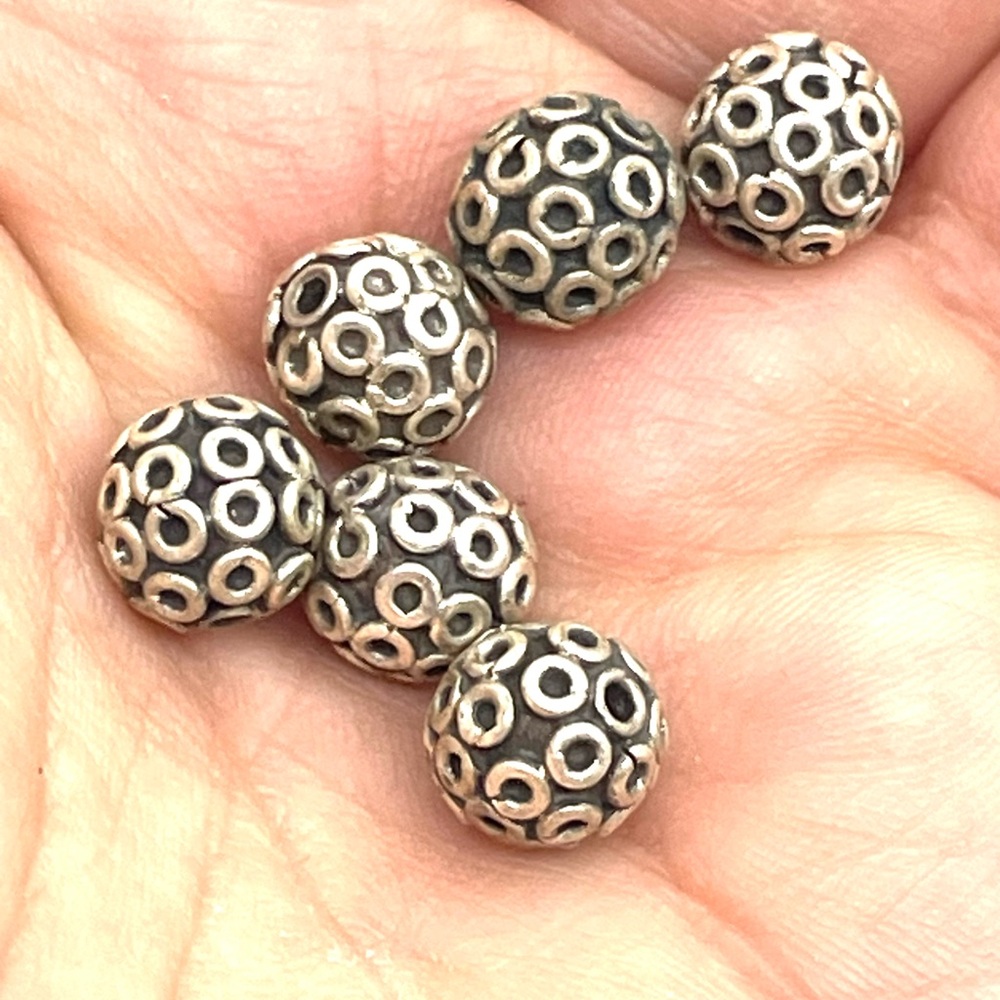 Sterling 11 Bali Beads